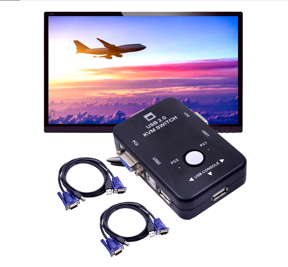 Switch KVM USB 2.0 na 2xPC 2xUSB